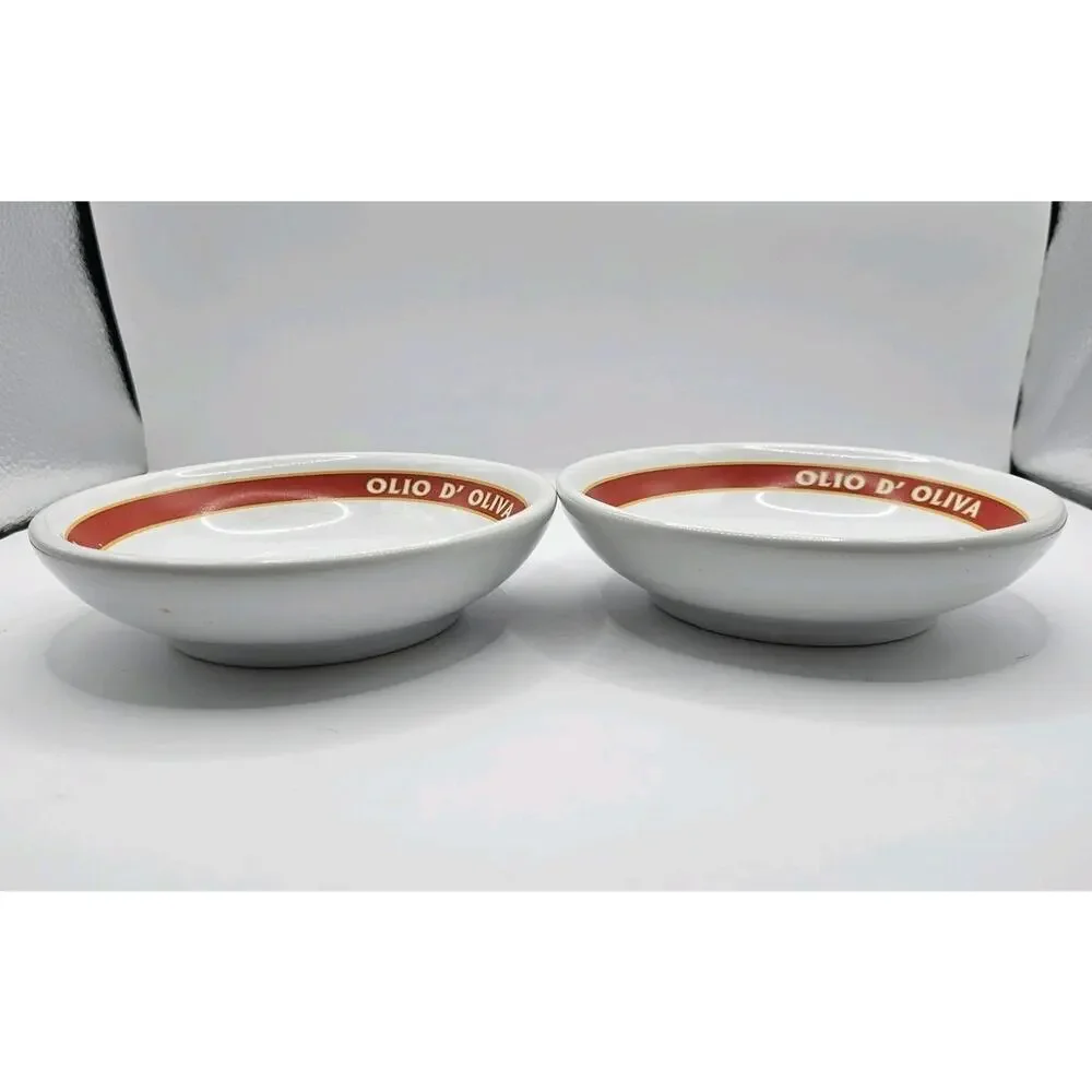 Pottery Barn Parmigiano & Olio D'Oliva Serving Dipping Bowls 4 Piece Set